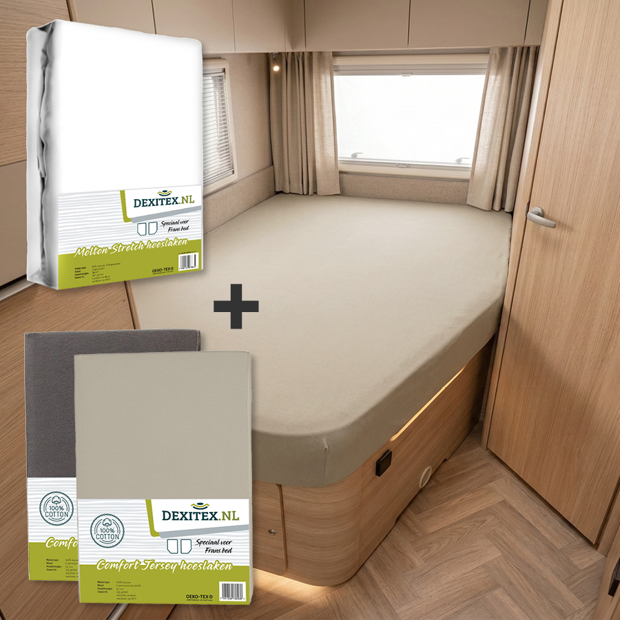 Paquet textile Lit français - 1 flanelle avec 2 draps-housses - droite