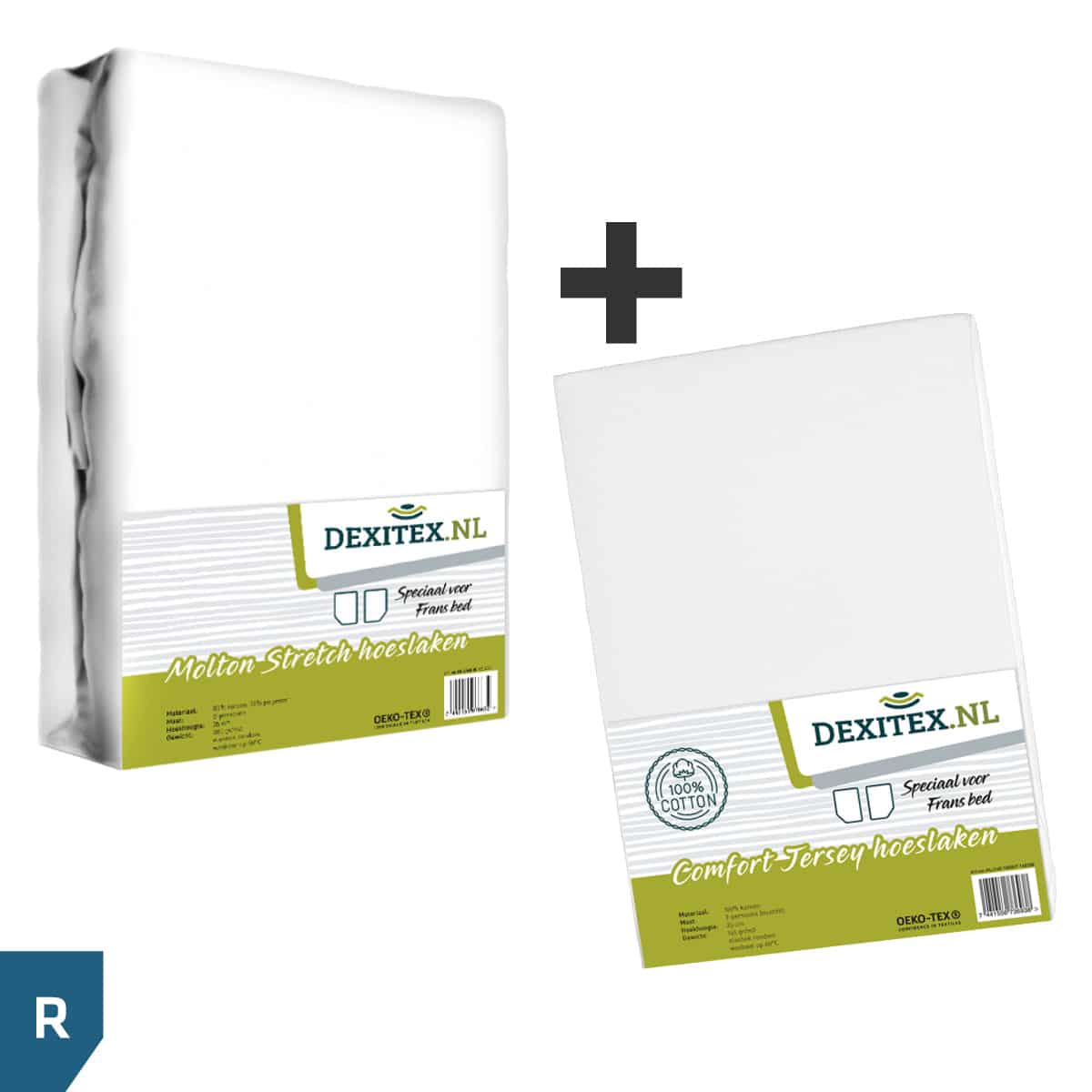 Kit textile lit français - 1 drap housse et 1 flanelle - droite