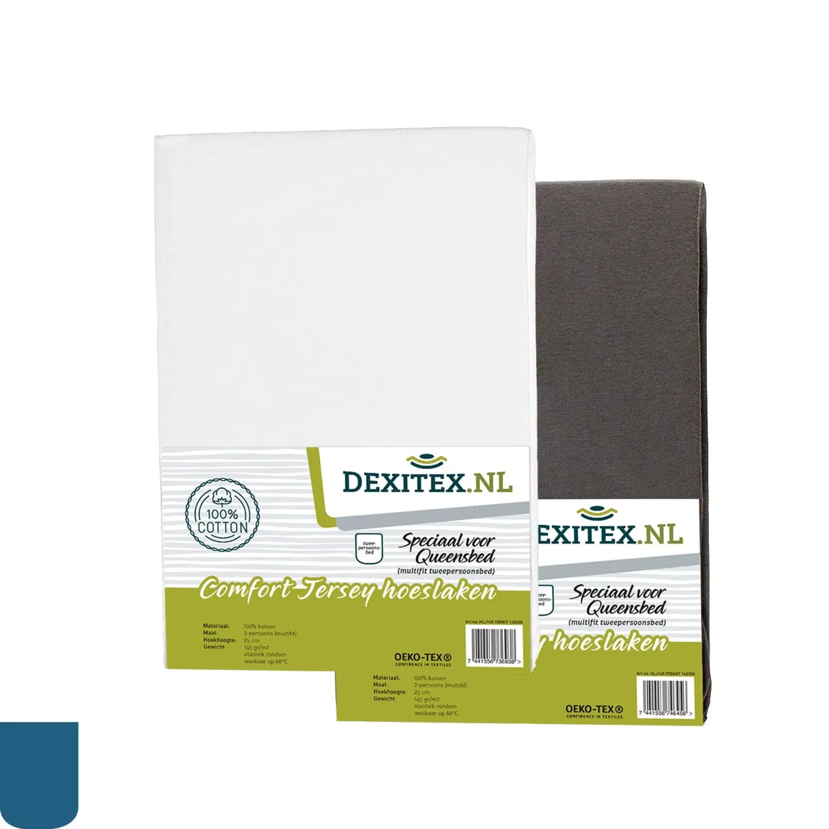 Lit Queen / Island bed Drap-housse Jersey - blanc, gris clair ou anthracite