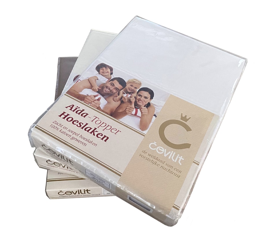 CEVILIT Drap-housse en percale pour sur-matelas