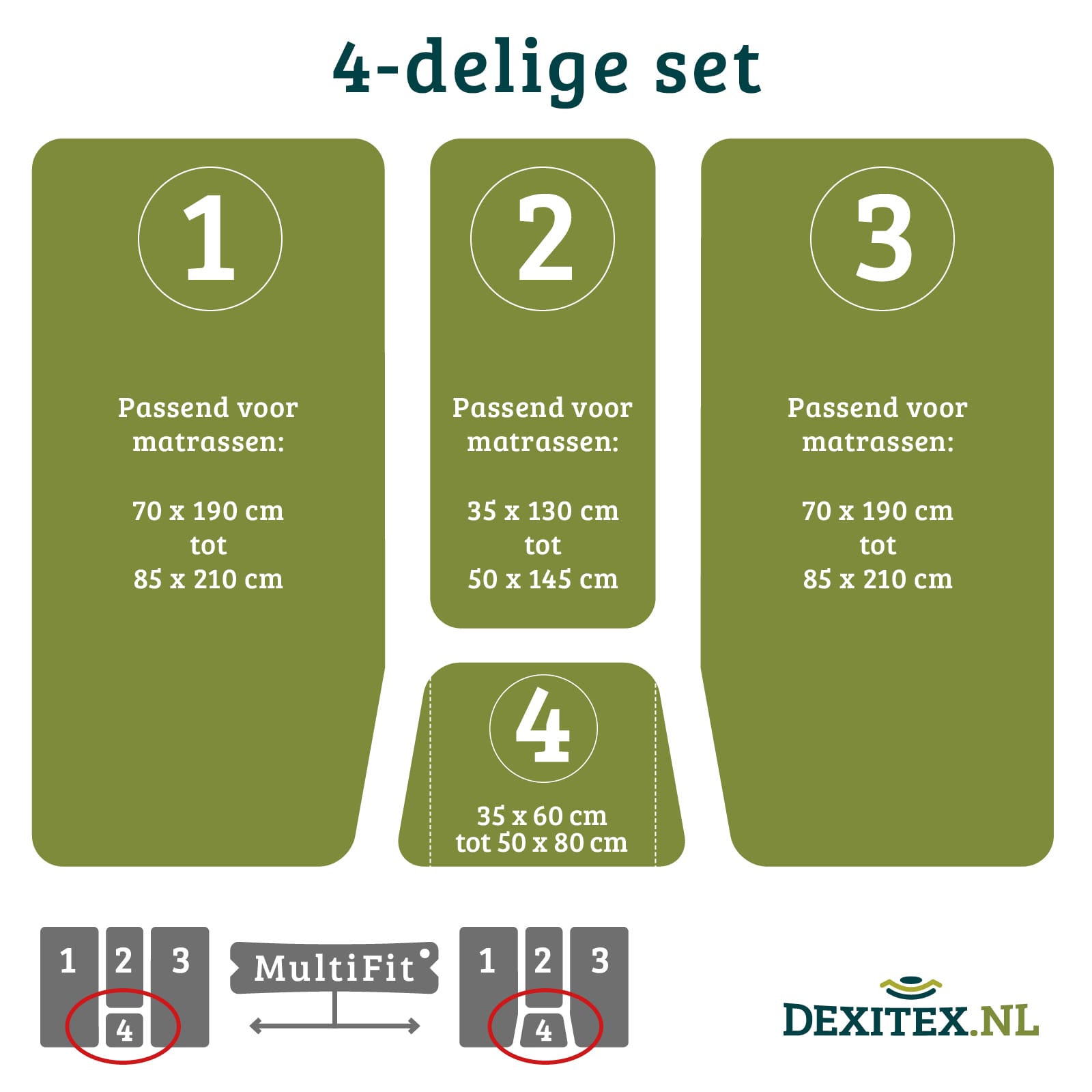 4 delige set multifit