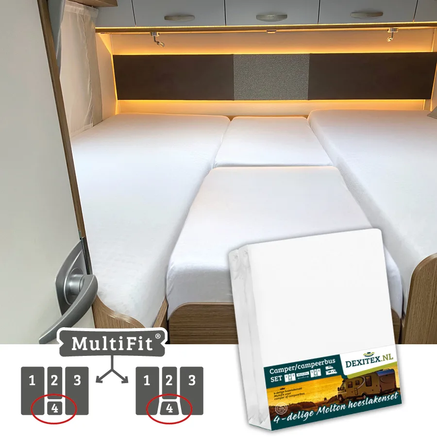 Ensemble de draps-housses Molton - 4 pièces avec matelas central