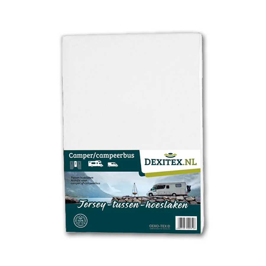 Dexitex Jersey Hoeslakenset – 3-Delig met Middenmatras voor Campers