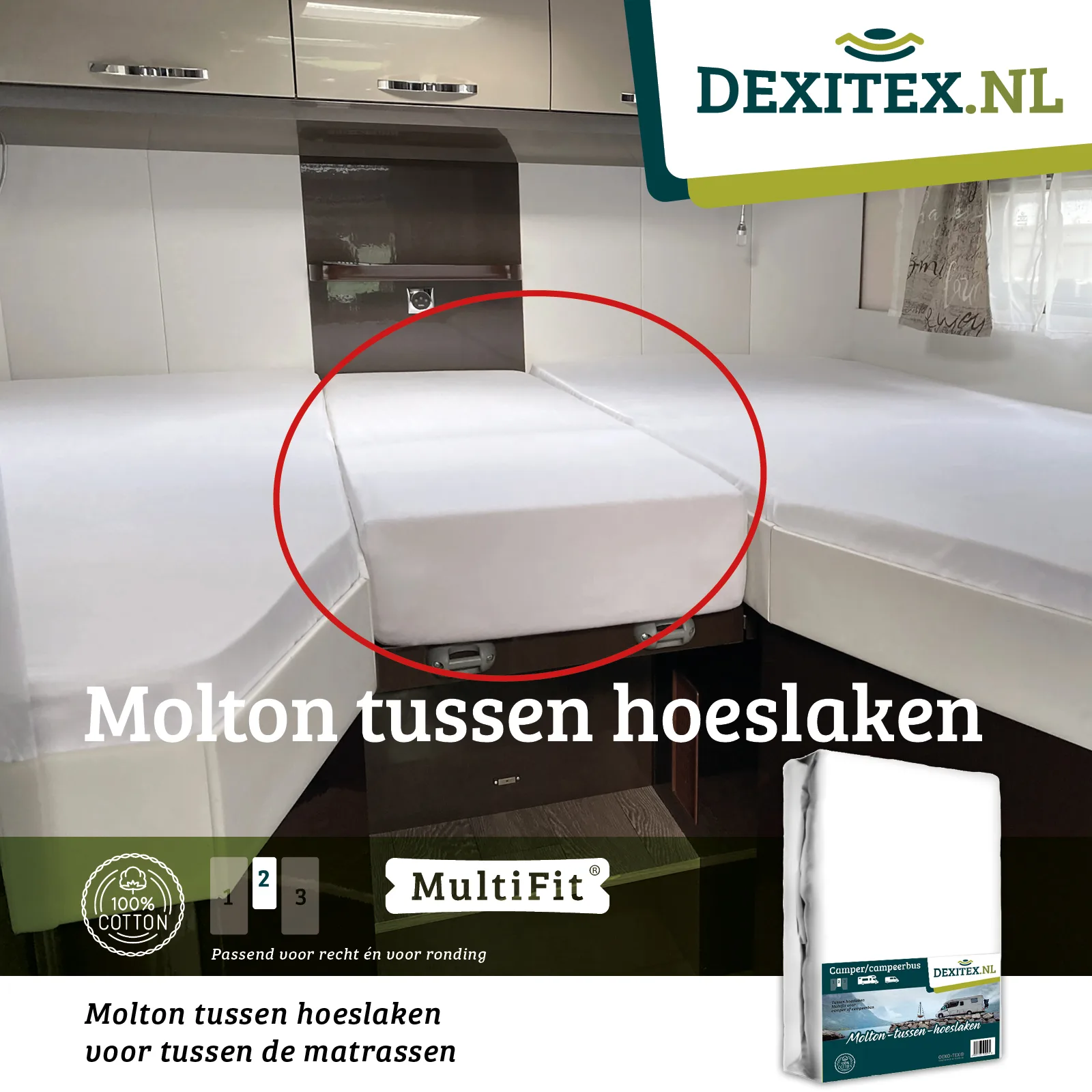 molton tussenhoeslaken