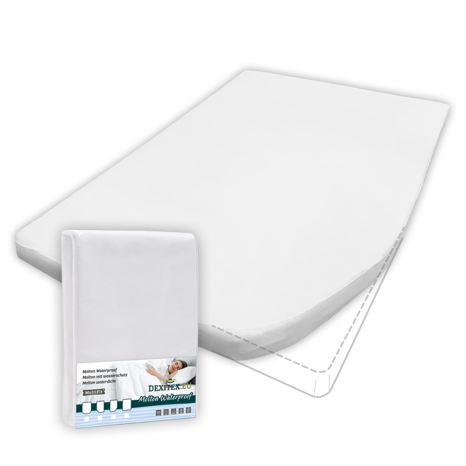 Protège-matelas en flanelle imperméable French bed - right