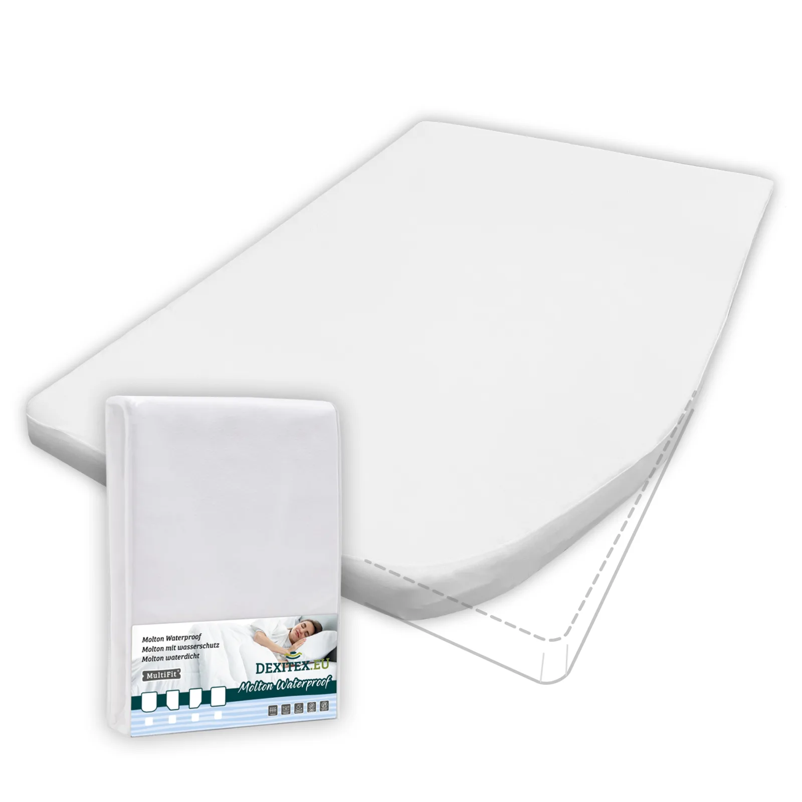 Protège-matelas en flanelle imperméable French bed - right