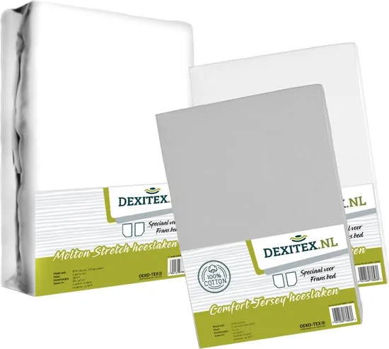 wit-lichtgrijs met molton frans